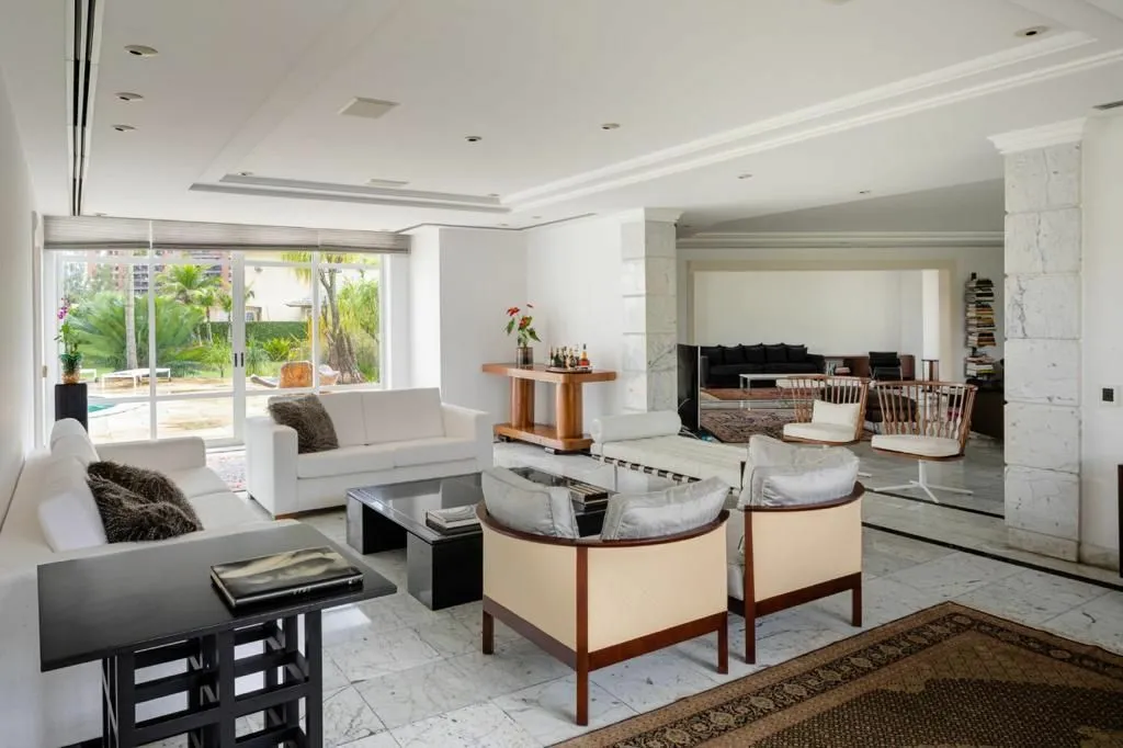 Jardim e paisagismo frontal da Casa 1200m2 Malibu